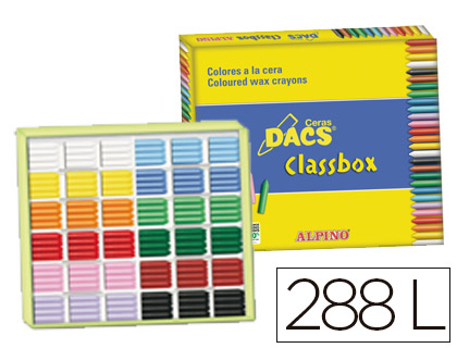 288 lápices de cera blanda Dacs Classbox